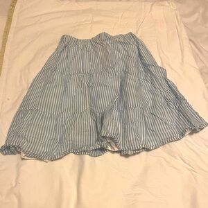 Crewcuts Girls Blue & White Tiered Skirt Size S (6-7)